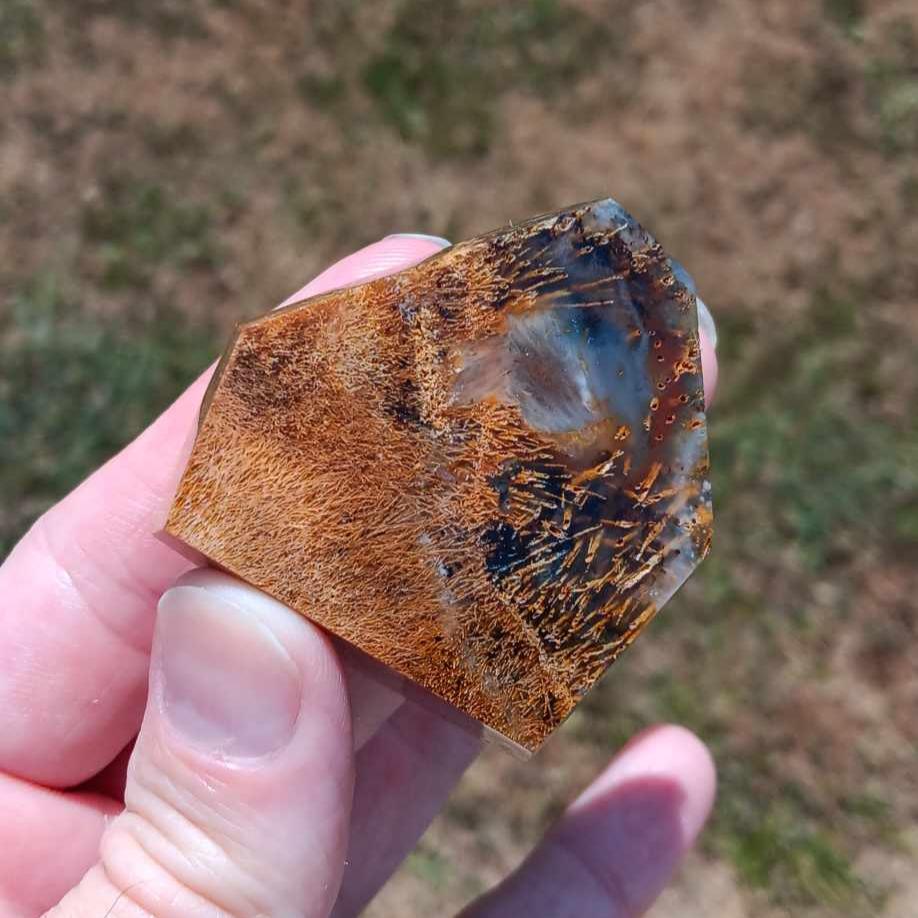 Golden Rutilated Quartz Polished Free Standing Piece