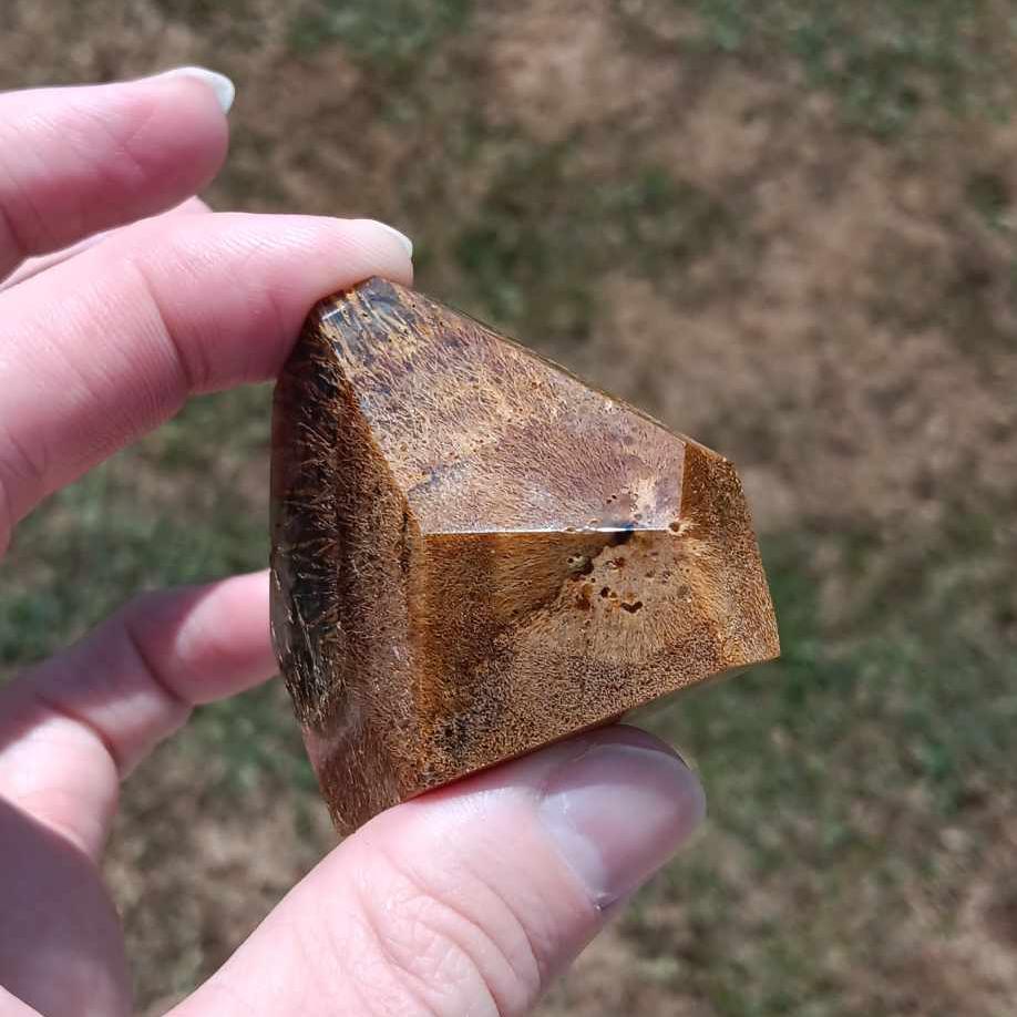 Golden Rutilated Quartz Polished Free Standing Piece