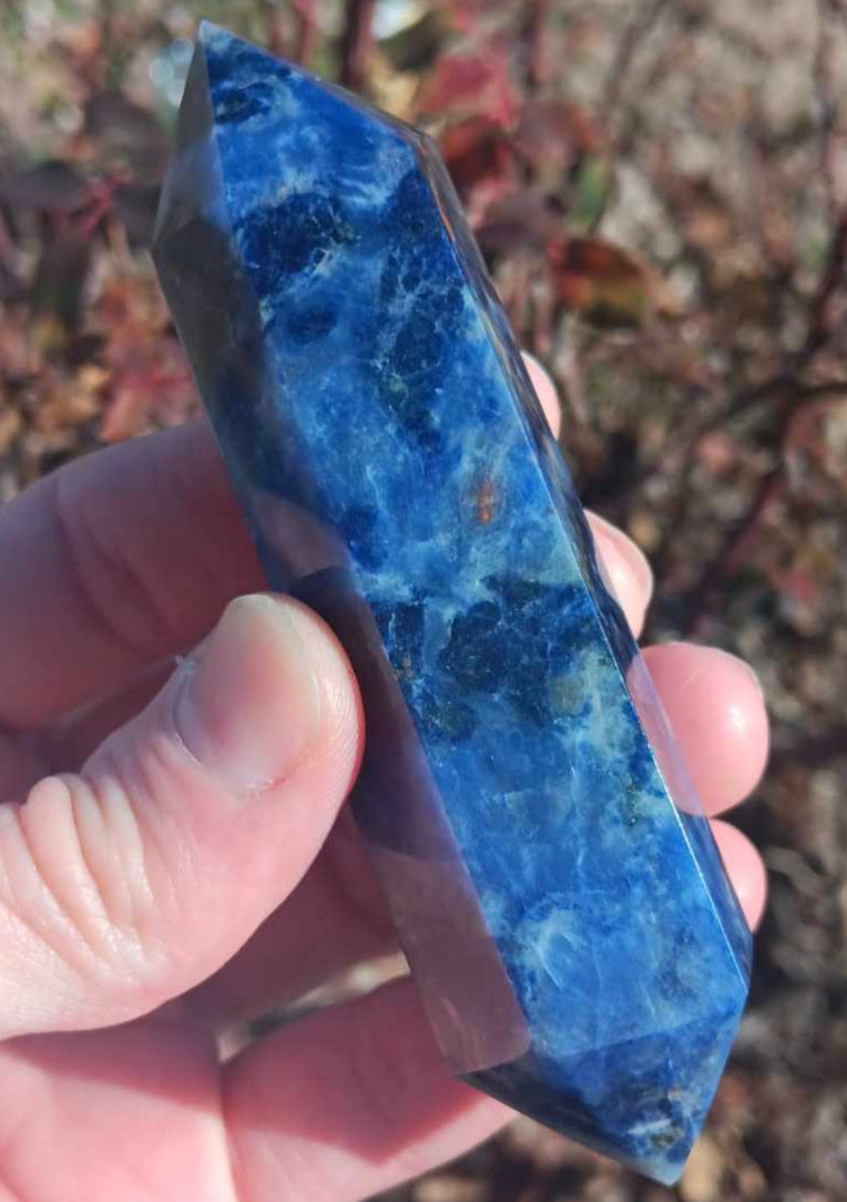 Wand: Sunset Sodalite Double Point 4.25 Inches