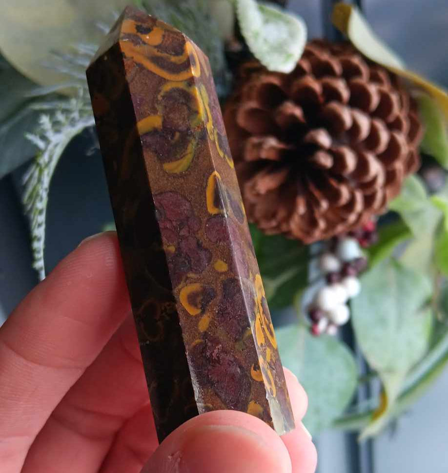 Obelisk: Fruit Jasper 3.5 Inches