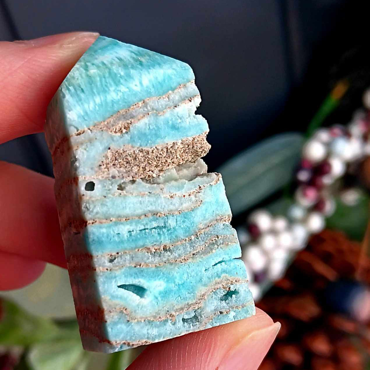 Obelisk: Hemimporhic Caribbean Calcite 1.75 Inches
