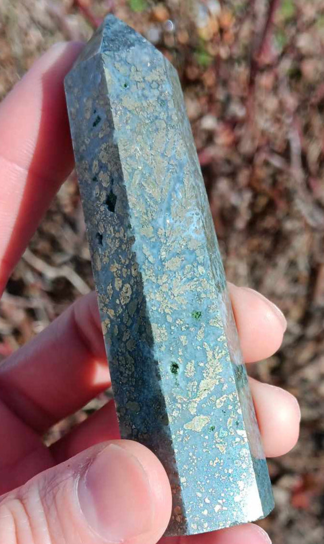 Obelisk: Pyrite "Fools Gold" 4 Inches