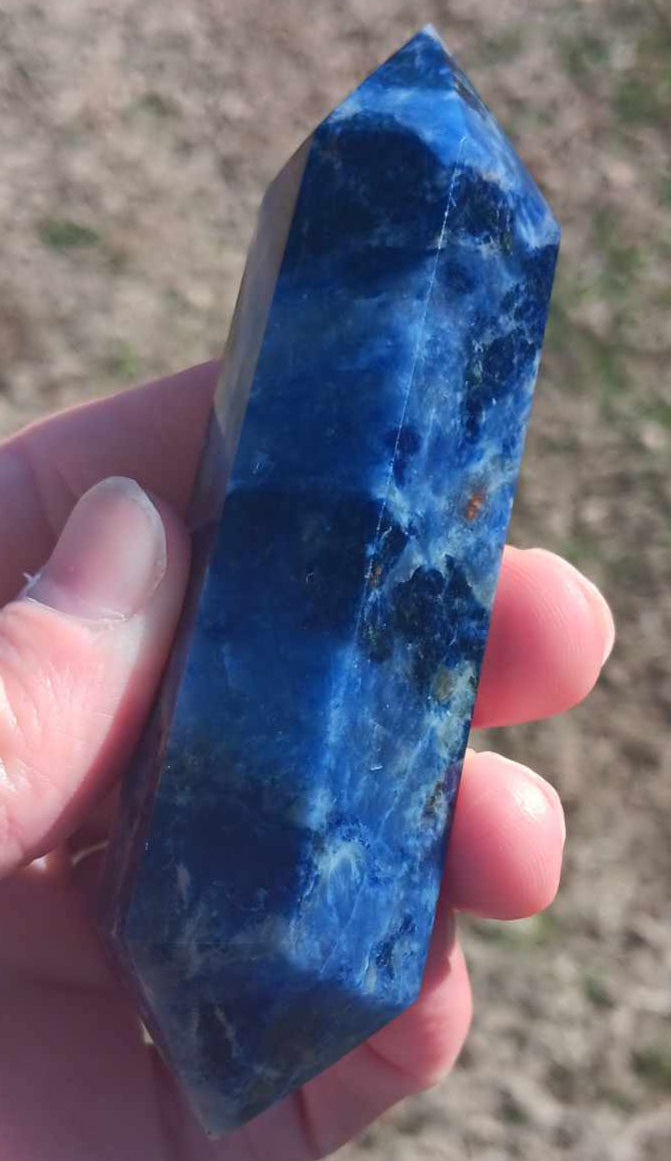 Wand: Sunset Sodalite Double Point 4.25 Inches