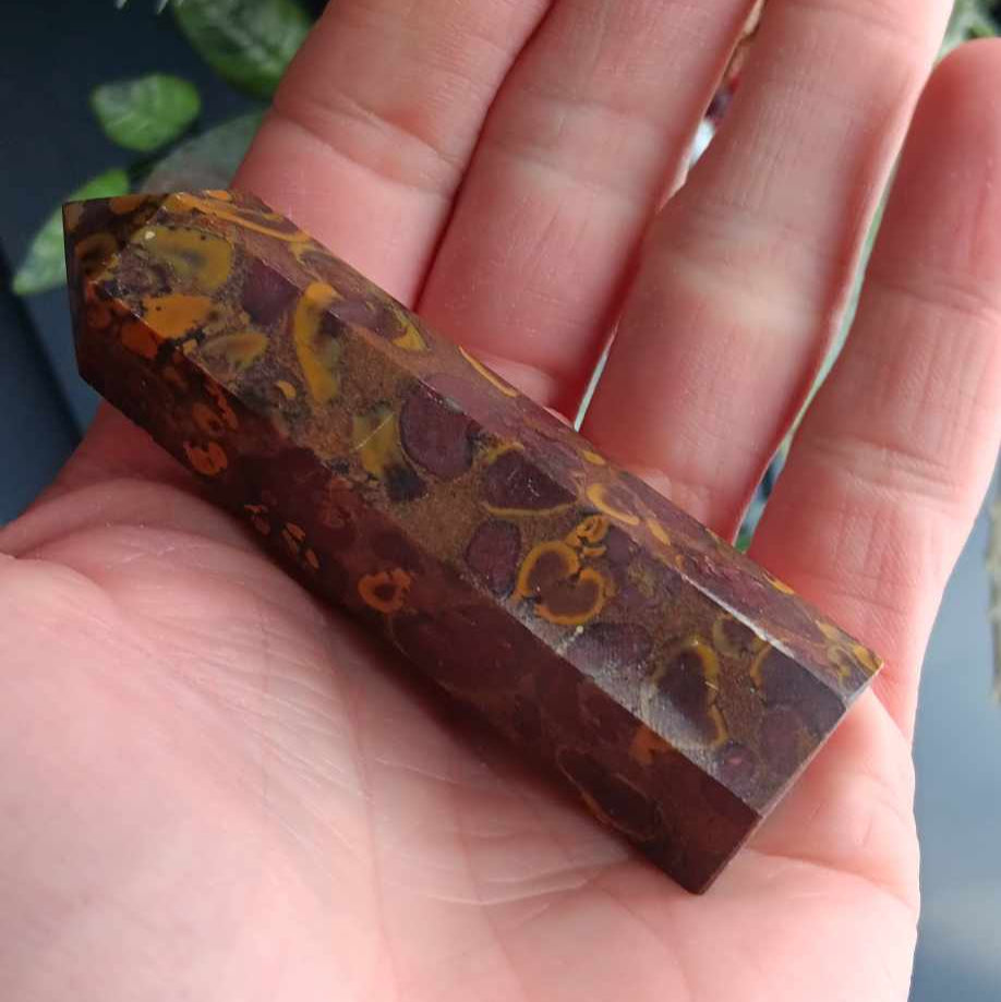 Obelisk: Fruit Jasper 3.5 Inches