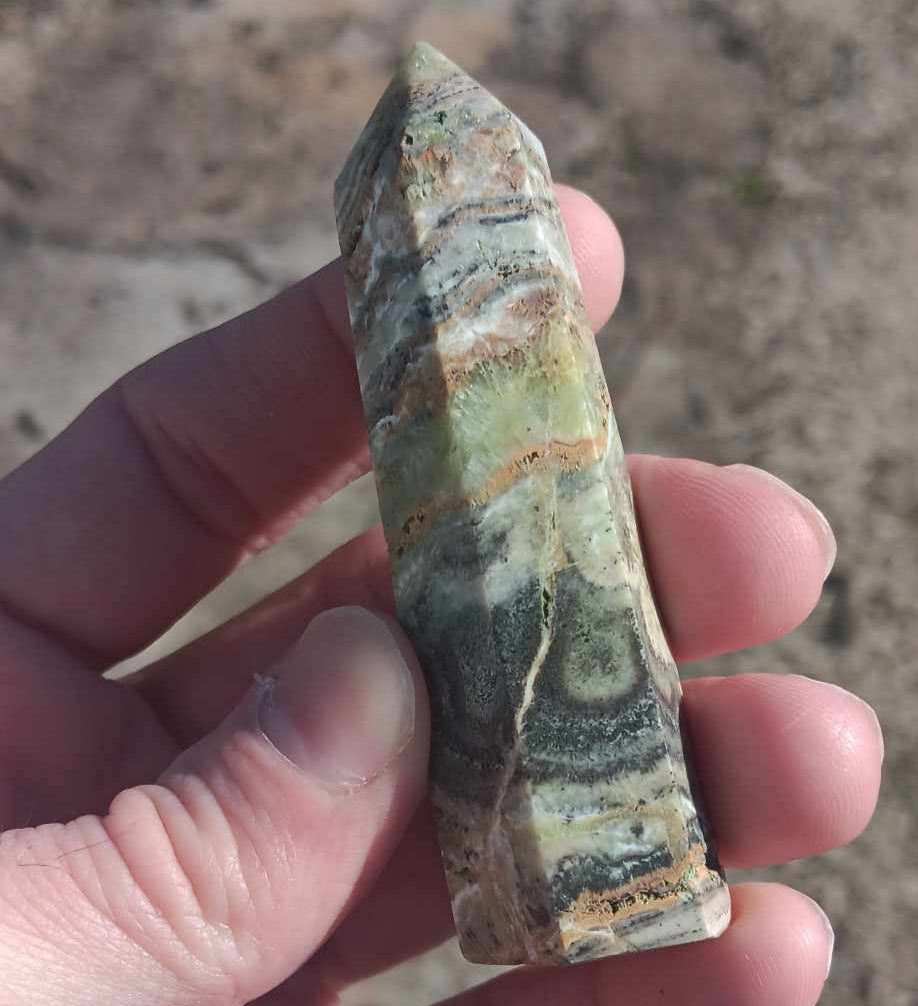 Obelisk: Caribbean Calcite 3 Inches