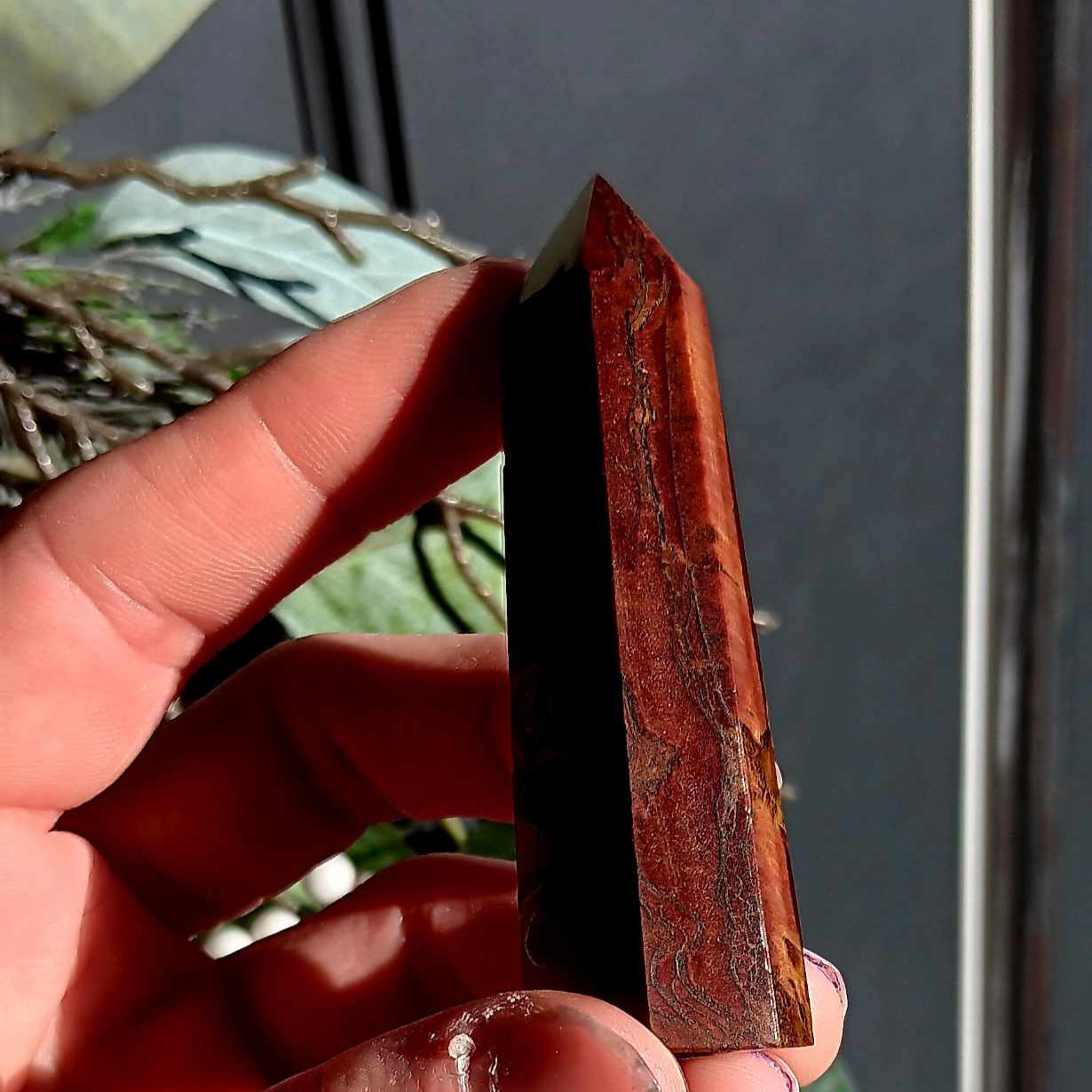 Obelisk: Red Tigers Eye 3 Inches