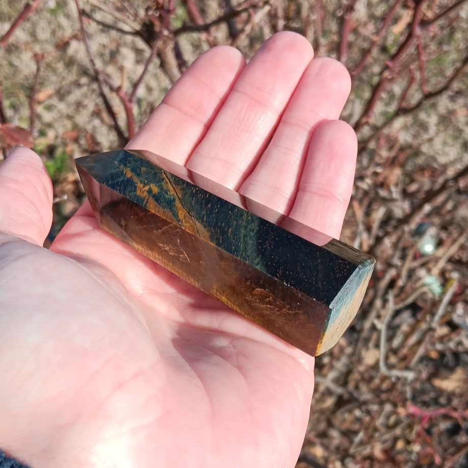 Obelisk: Tigers Eye 3.75 Inches