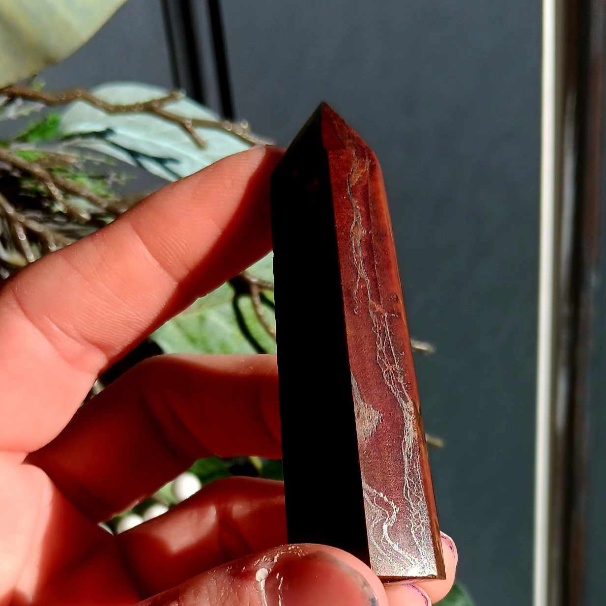 Obelisk: Red Tigers Eye 3 Inches