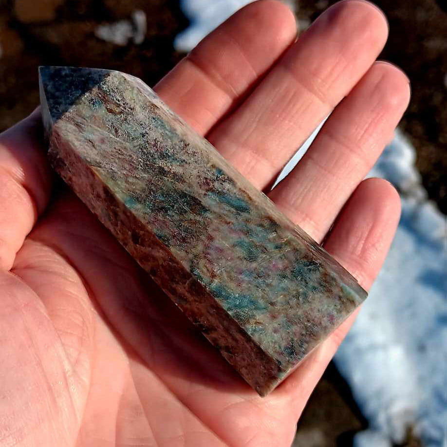 Obelisk: Ruby Fuschite 4 Inches
