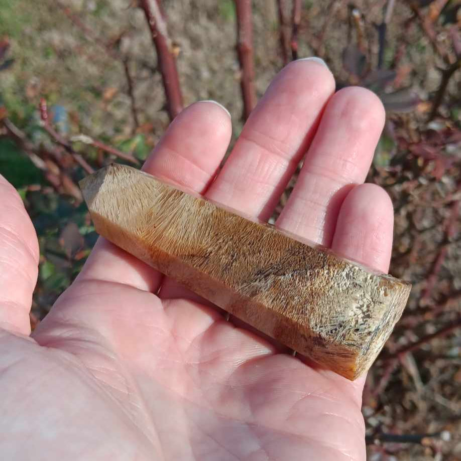Bundle: Golden Rutilated Quartz Obelisk and 2x Polished Freeforms