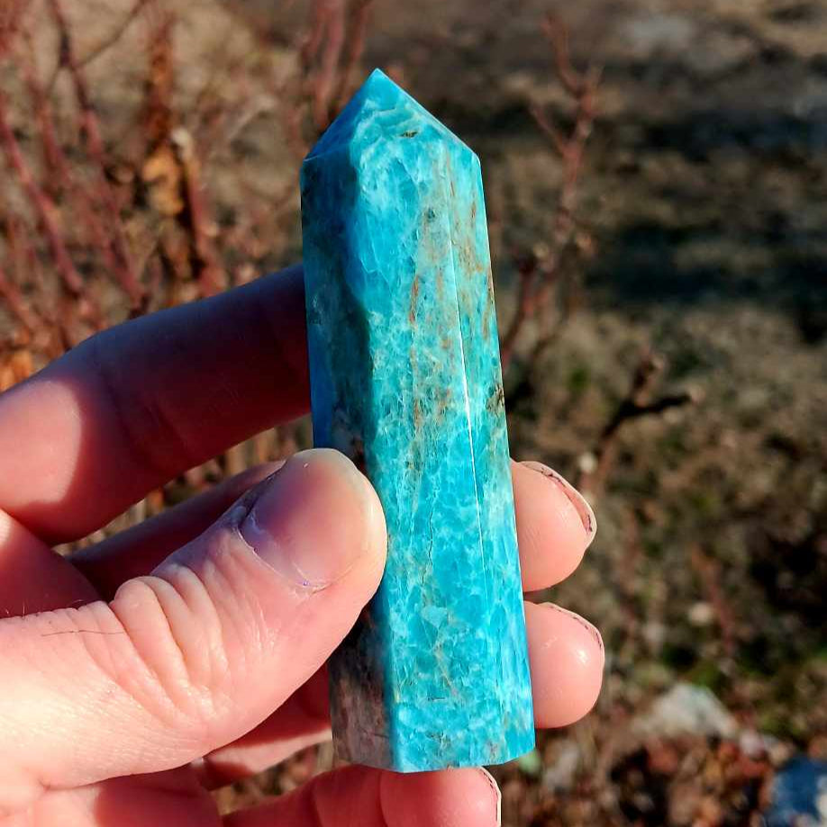 Obelisk: Blue Apatite 3.25 Inches