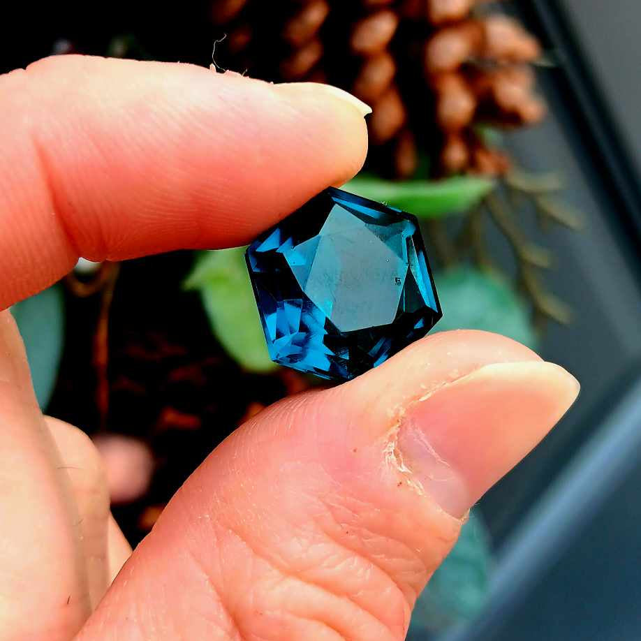 Brand New Facet Cut Gem: Blue Tourmaline Octagonal