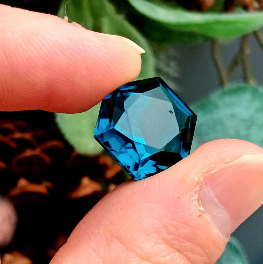 Brand New Facet Cut Gem: Blue Tourmaline Octagonal