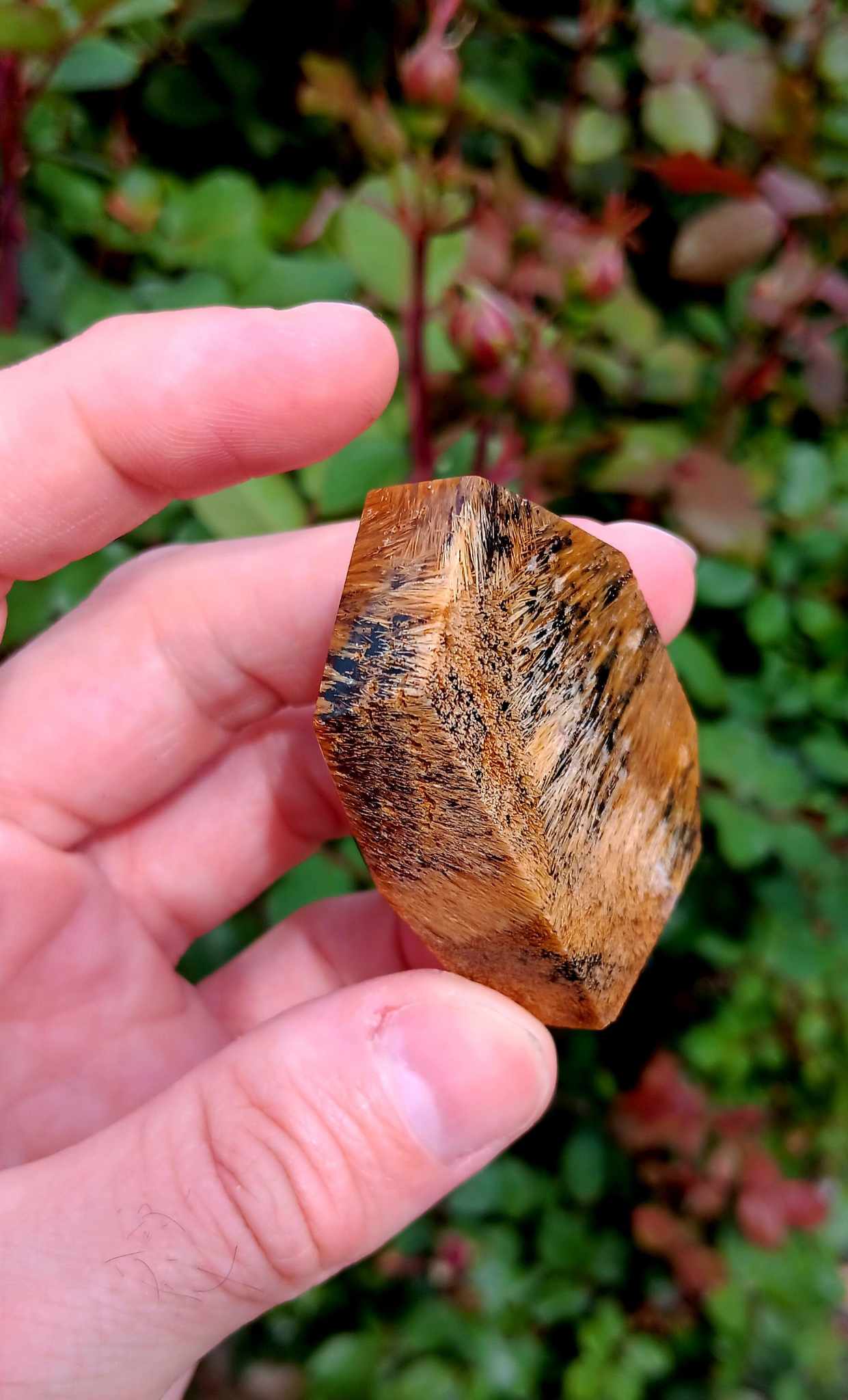 Carving/Freeform: Golden Rutilated Quartz Polished