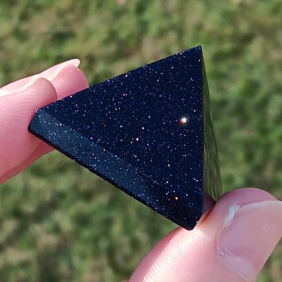 Pyramid: Blue Goldstone