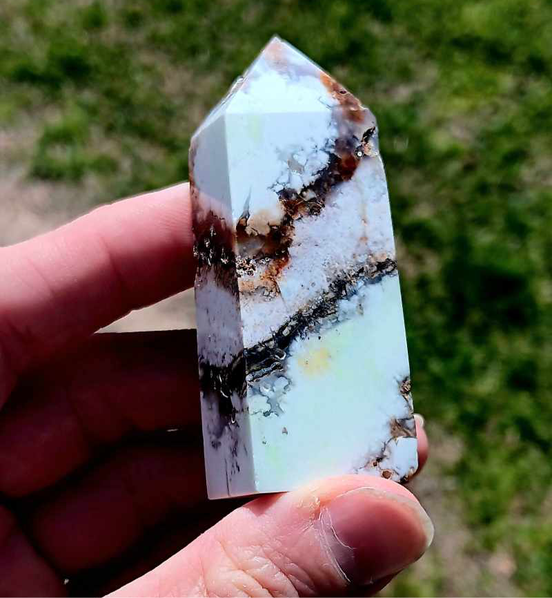 Obelisk: Citron Chrysophase 3 Inches
