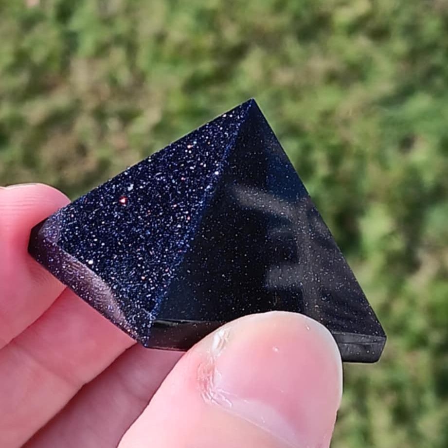 Pyramid: Blue Goldstone