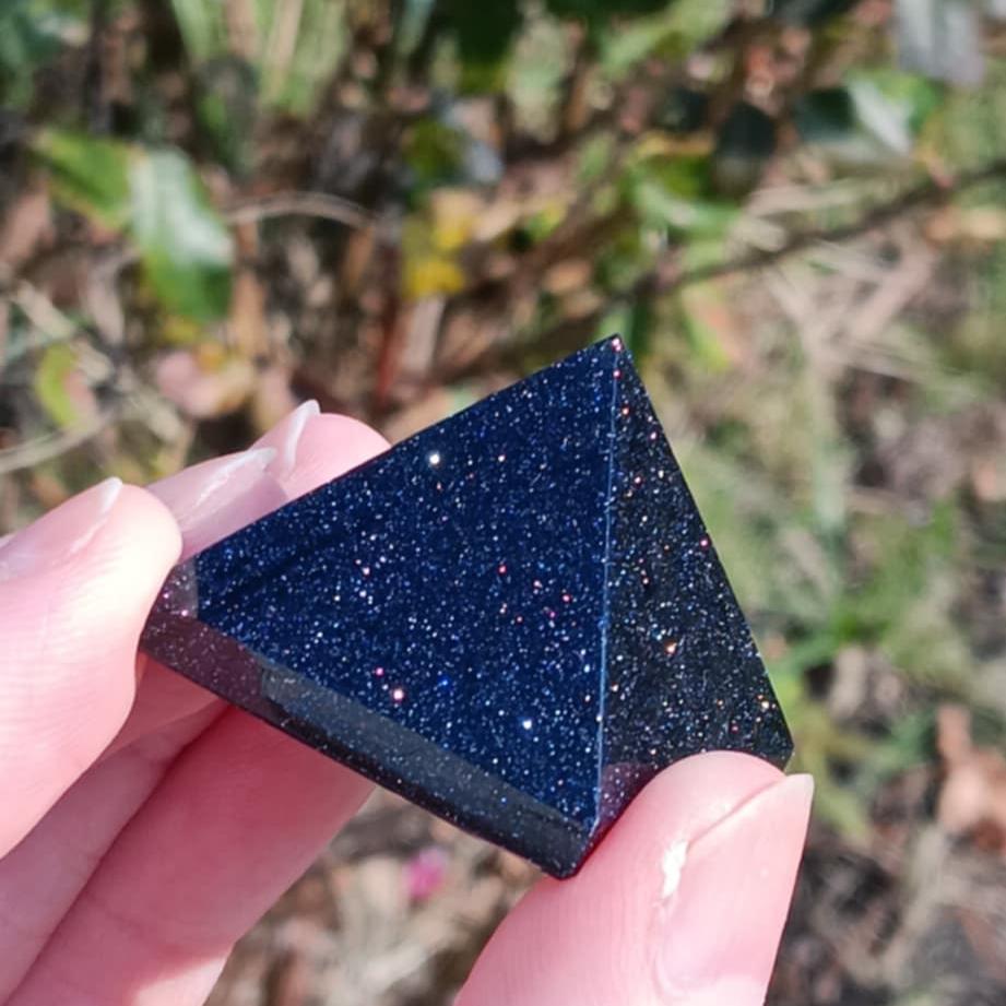 Pyramid: Blue Goldstone