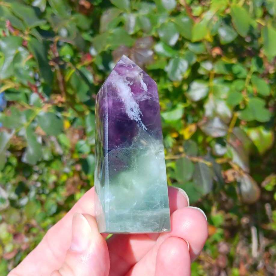 Obelisk: Rainbow Flourite Rectangular 3 Inches