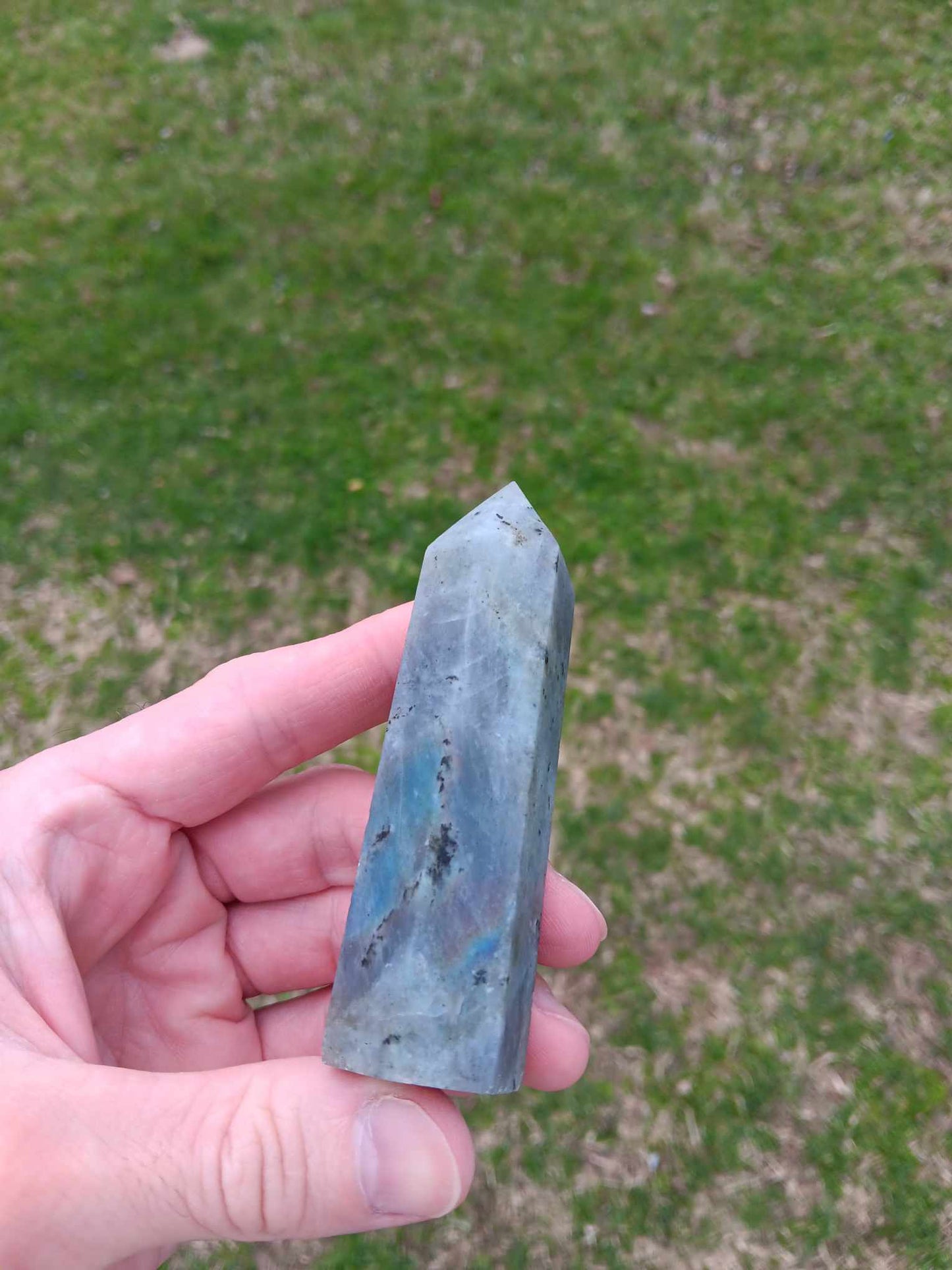 Obelisk: Flash Labradorite 3.75 Inches