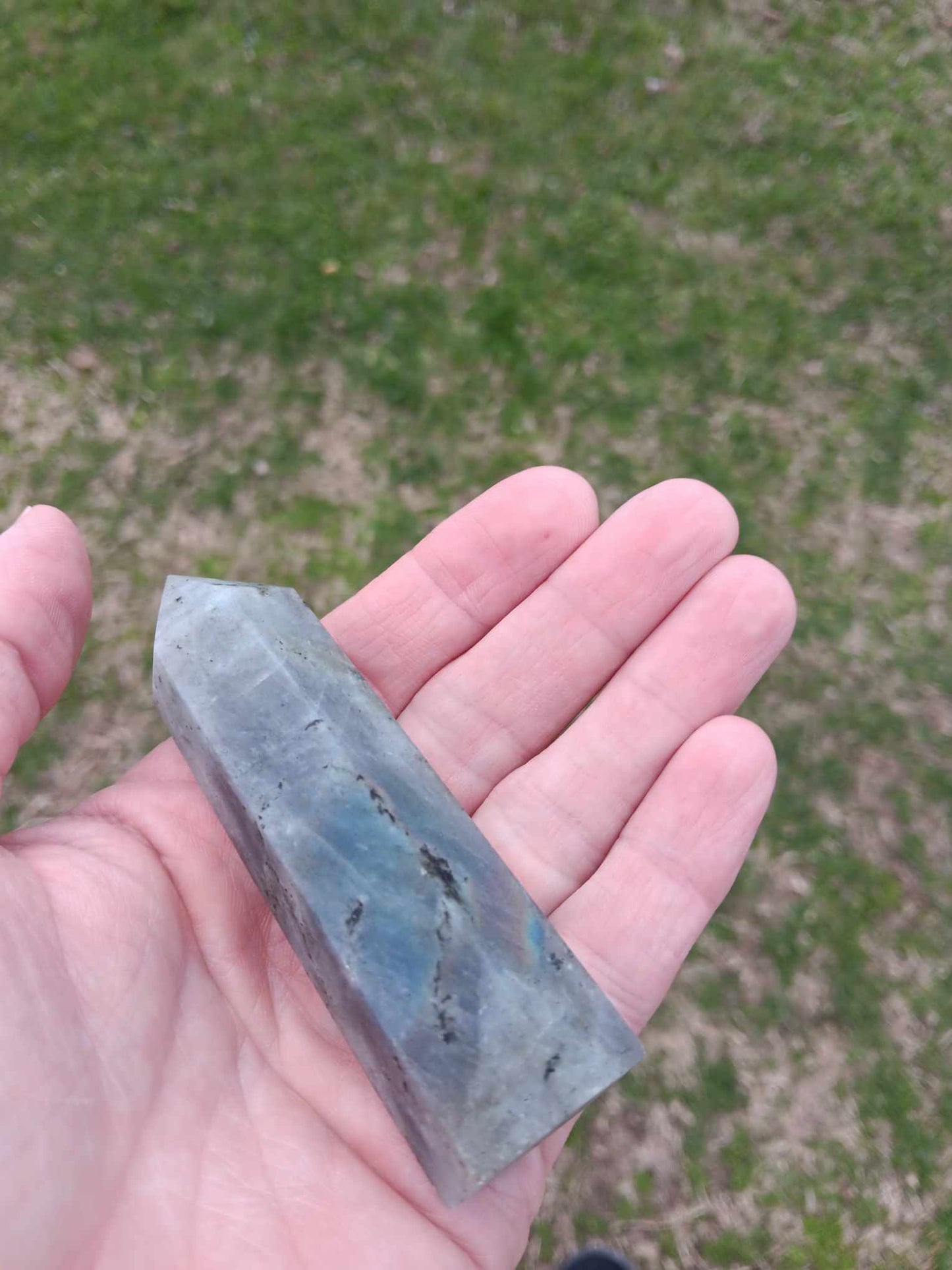 Obelisk: Flash Labradorite 3.75 Inches