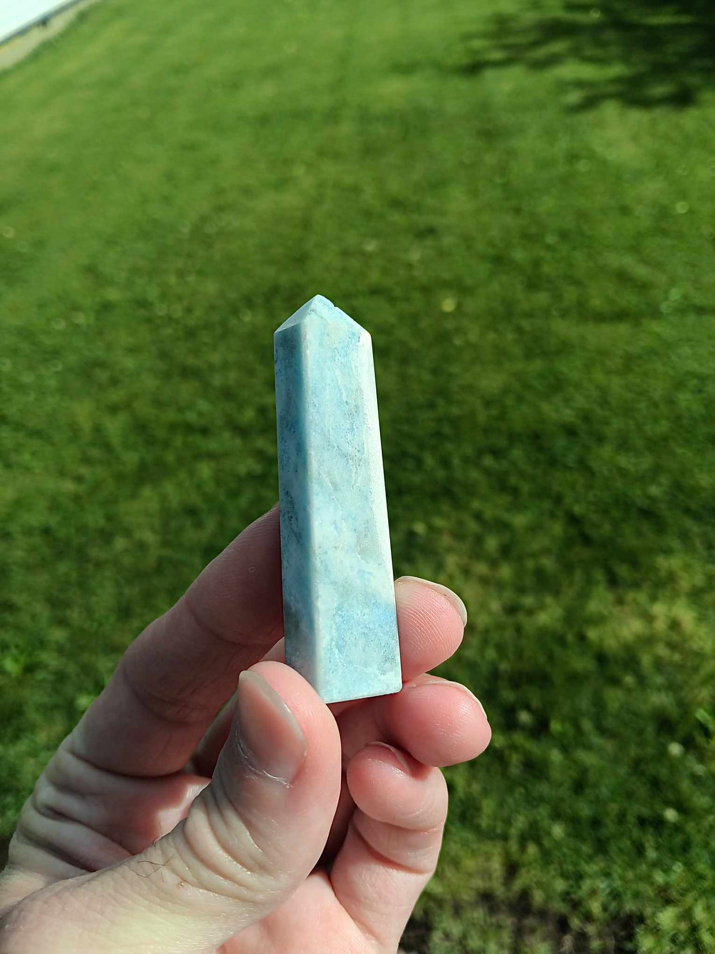 Obelisk: Blue Velvet Stone 2.5 Inches