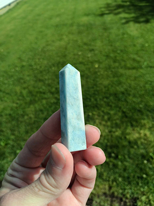 Obelisk: Blue Velvet Stone 2.5 Inches