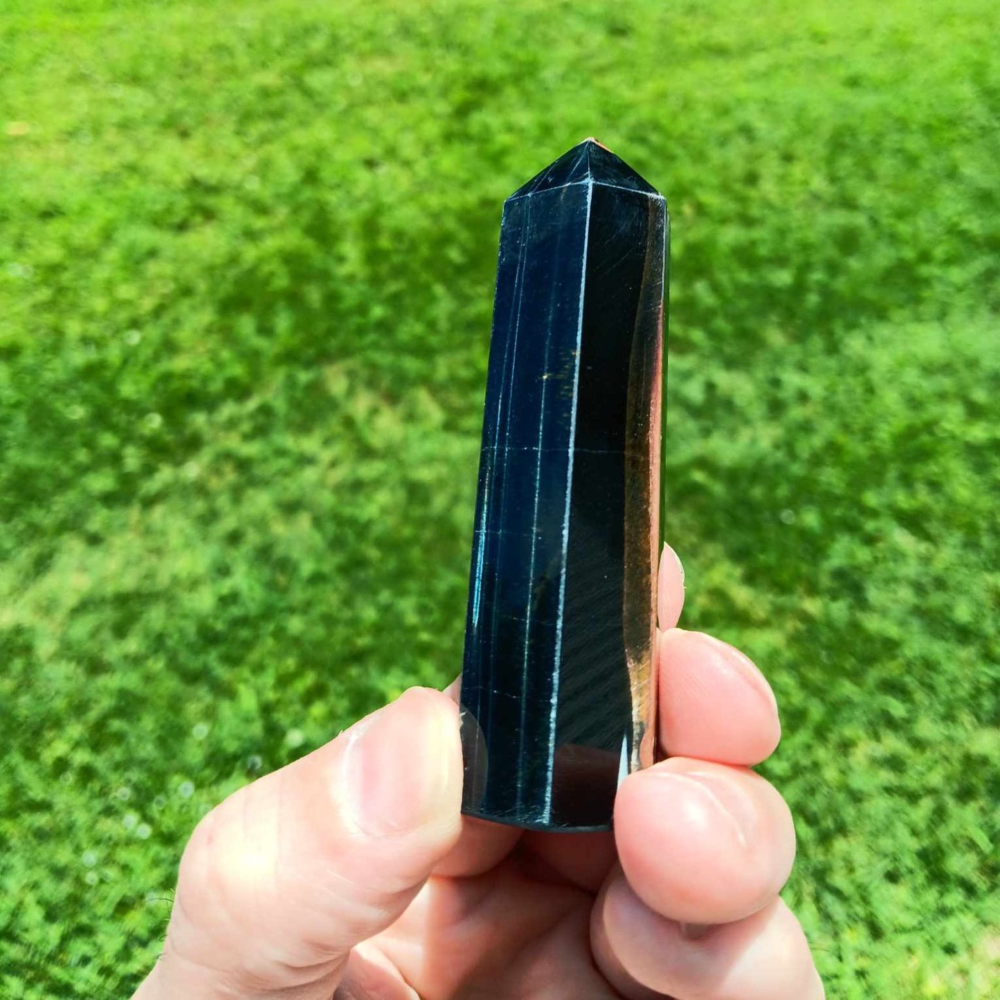 Obelisk: Blue Tigers Eye 3.25 inches