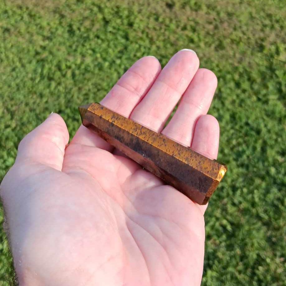 Obelisk: Tigers Eye 4 Inches