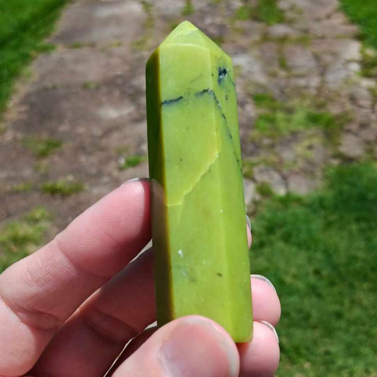 Brand New: Lime Green Jade 3.25 inches