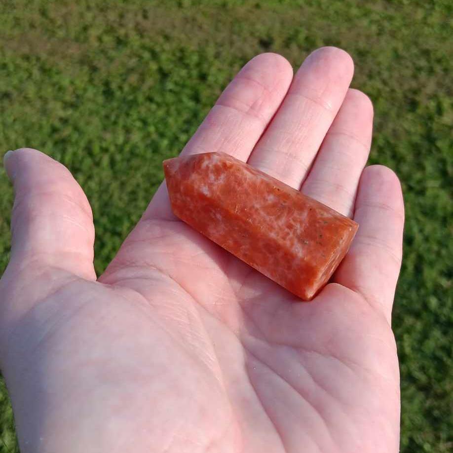 Obelisk: Sunstone With Apatite 2.25 Inches