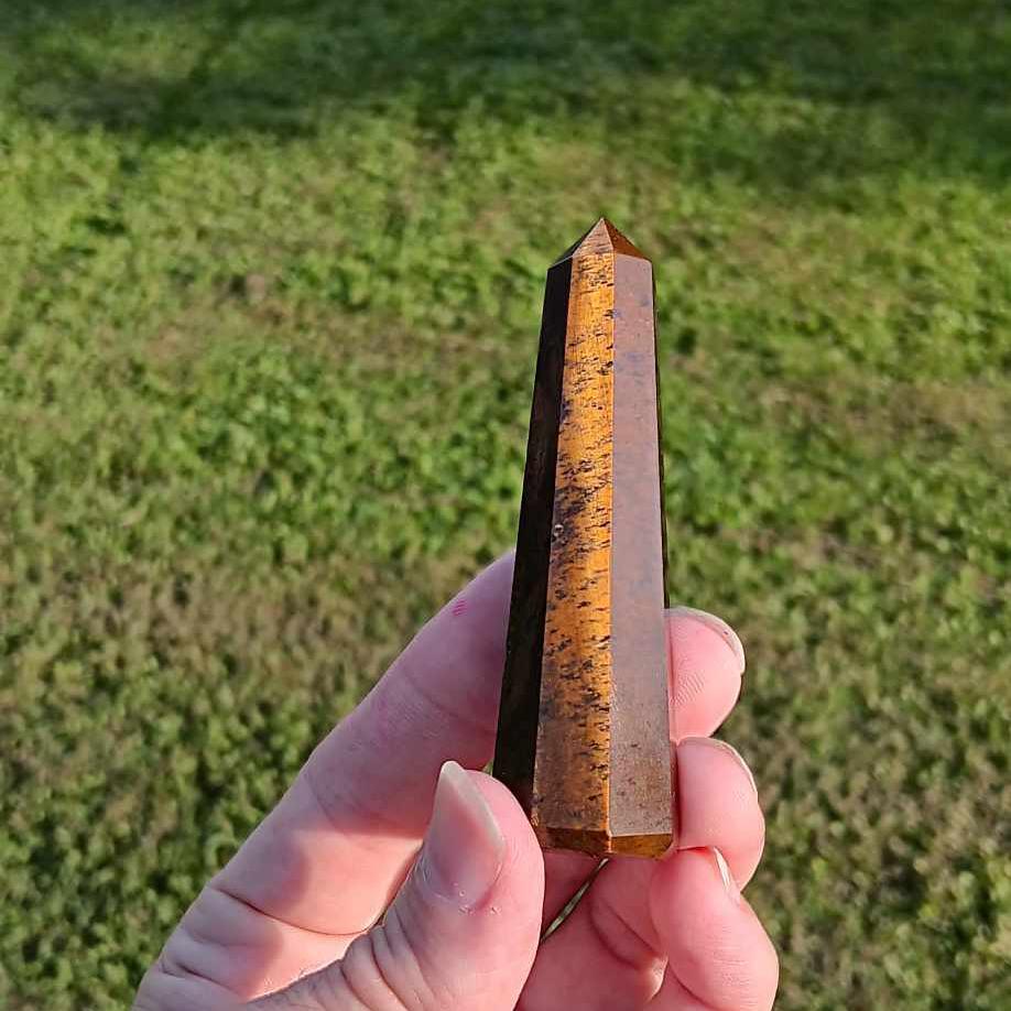 Obelisk: Tigers Eye 4 Inches