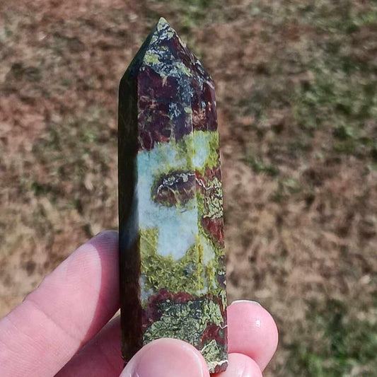 Obelisk: Dragons Blood Jasper 3.25 Inches