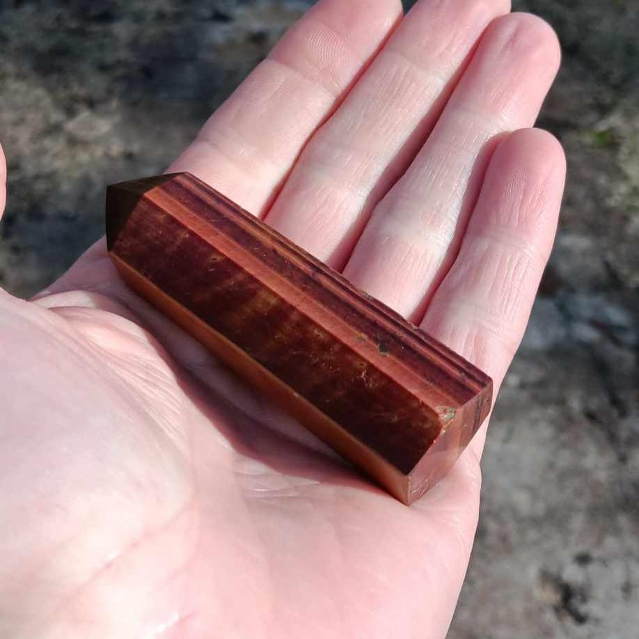 Brand New Obelisk: Red Tigers Eye 3.25 Inches