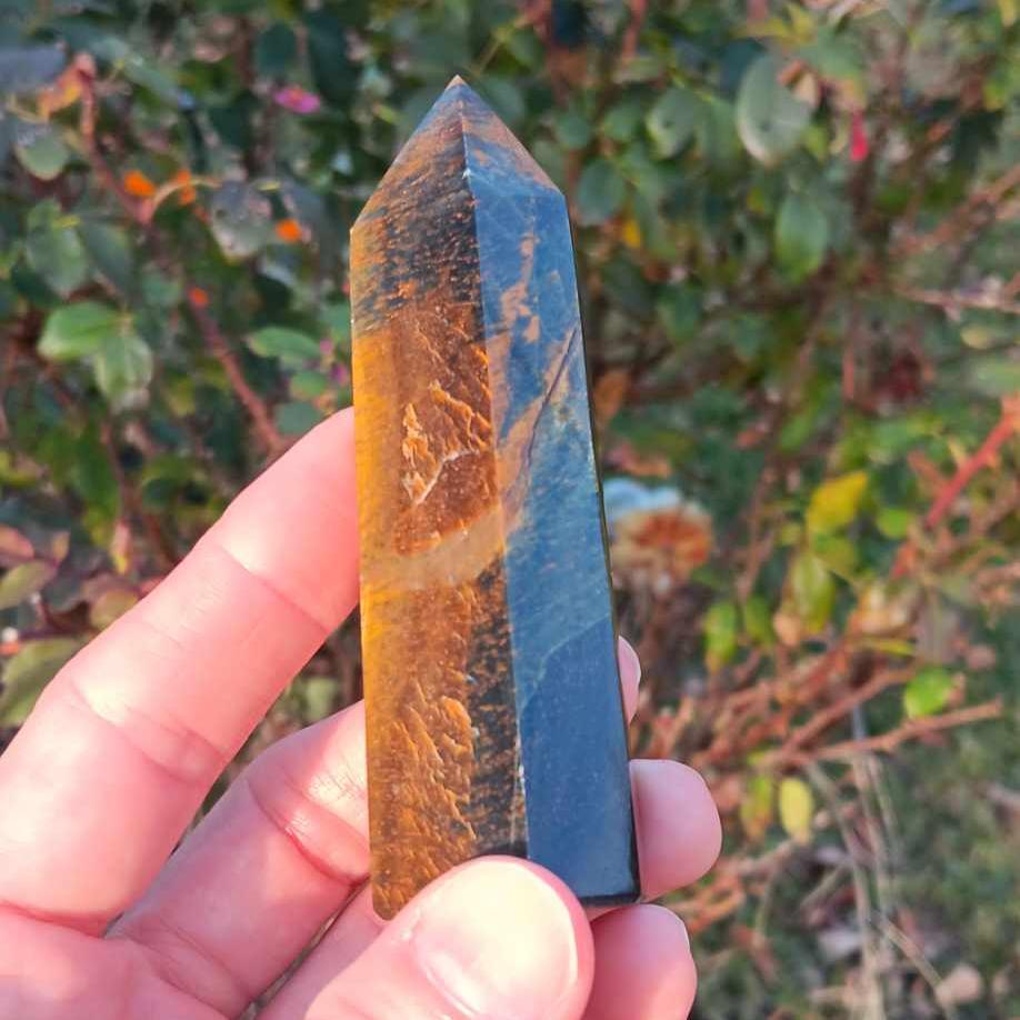 Obelisk: Tigers Eye 3.75 Inches Beautiful Flash