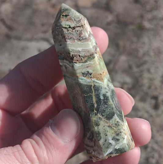 Obelisk: Caribbean Calcite 3 Inches