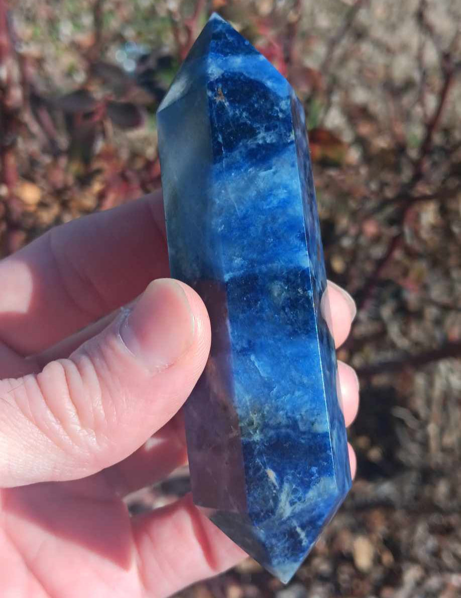 Wand: Sunset Sodalite Double Point 4.25 Inches