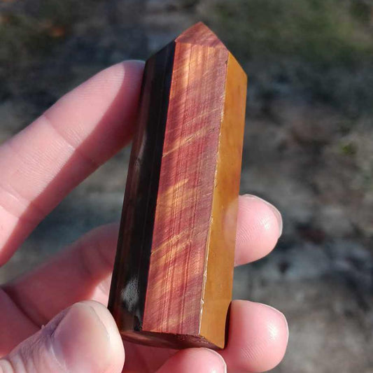 Brand New Obelisk: Red Tigers Eye 3.25 Inches