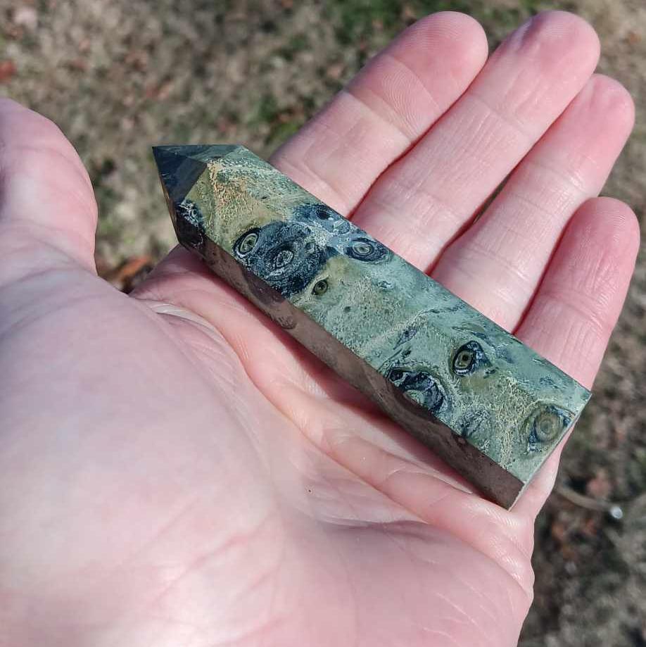 Obelisk: Kambaba Jasper Spotted 3.5 Inches