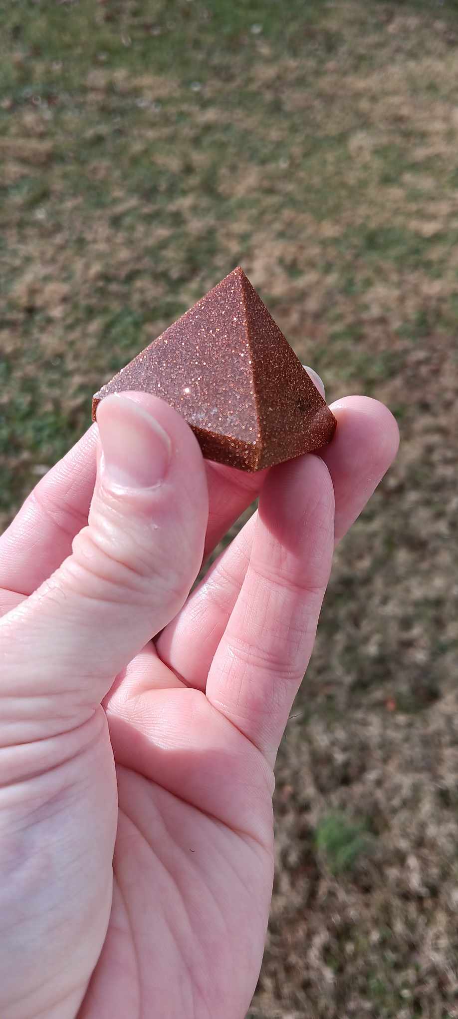 Pyramid: Red Goldstone