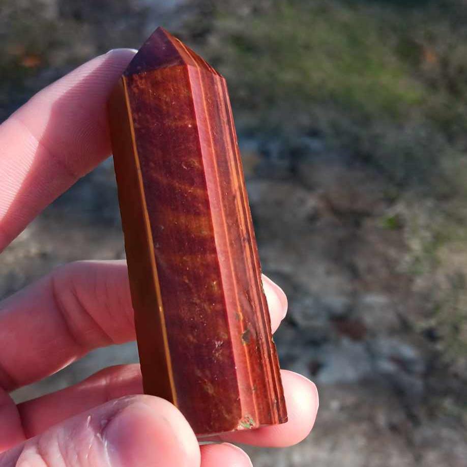 Brand New Obelisk: Red Tigers Eye 3.25 Inches