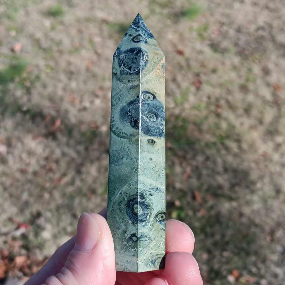 Obelisk: Kambaba Jasper Spotted 3.5 Inches