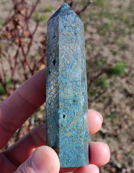 Obelisk: Pyrite "Fools Gold"  4 Inches