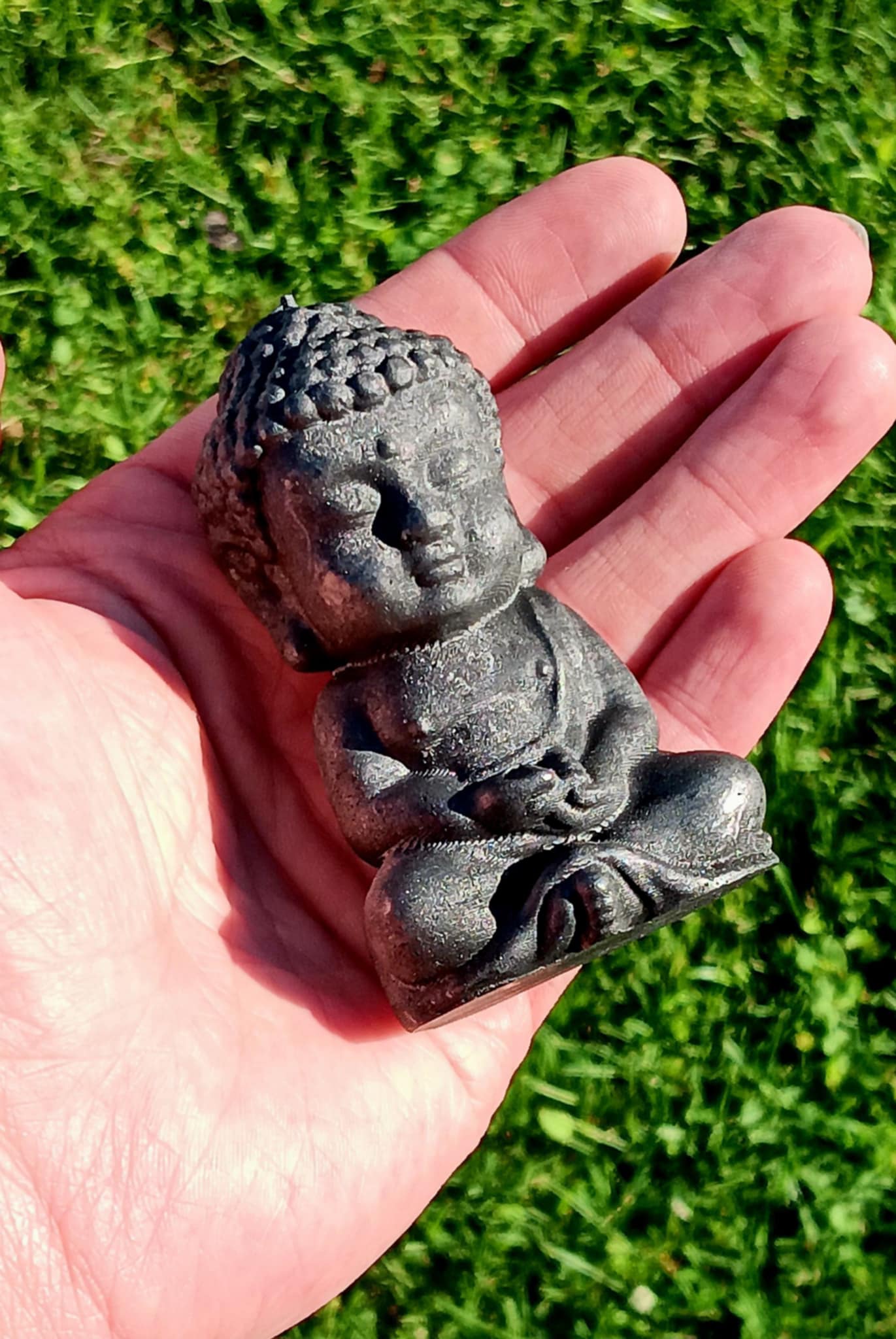 Brand New Carving: Shungite Meditating Buddha 3.25 Inches