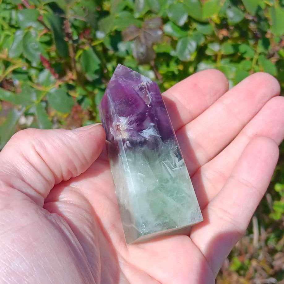 Obelisk: Rainbow Flourite Rectangular 3 Inches