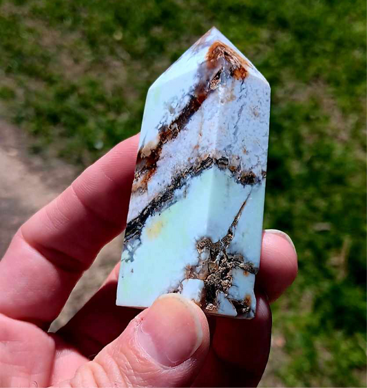 Obelisk: Citron Chrysophase 3 Inches