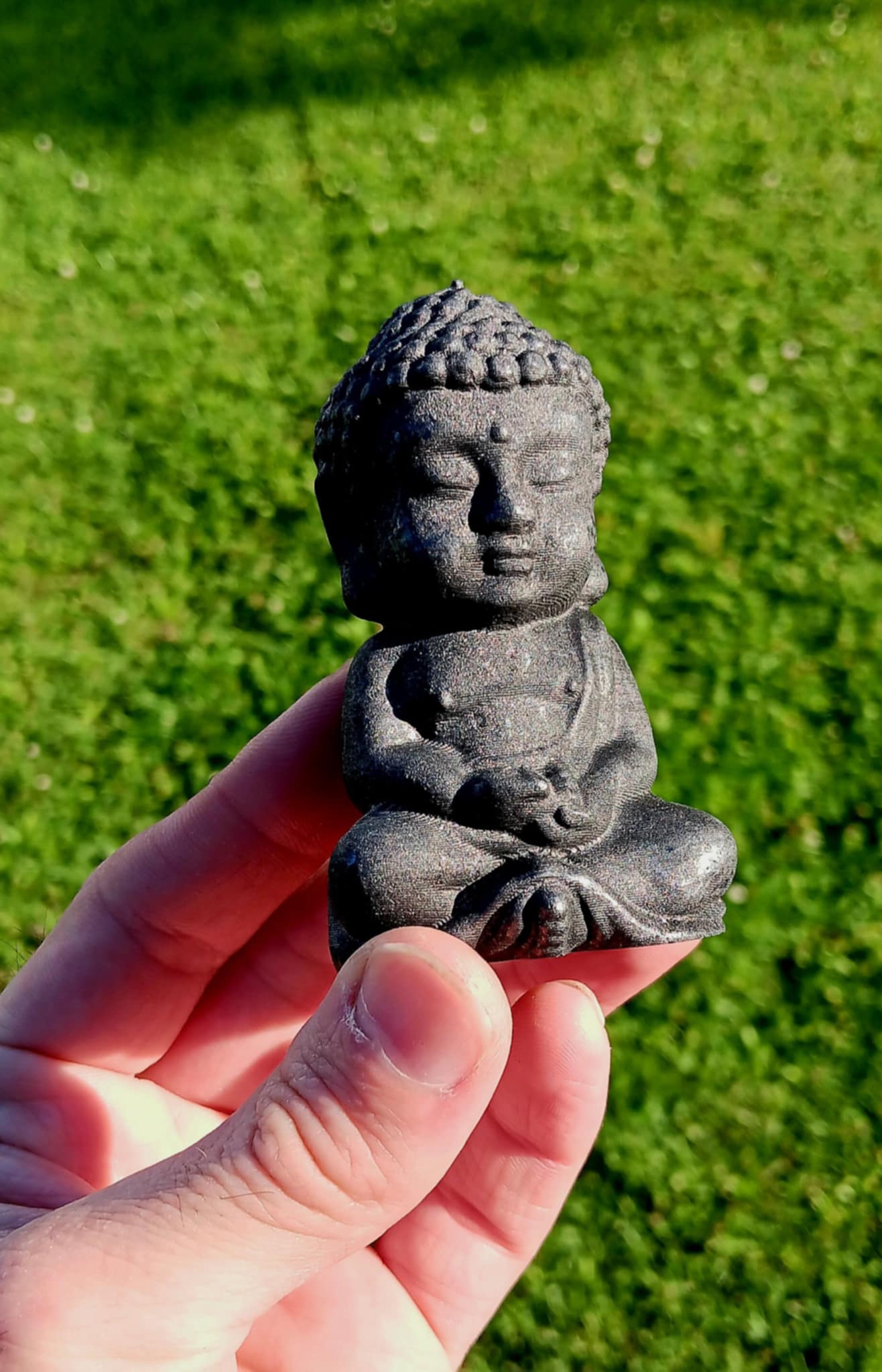 Brand New Carving: Shungite Meditating Buddha 3.25 Inches
