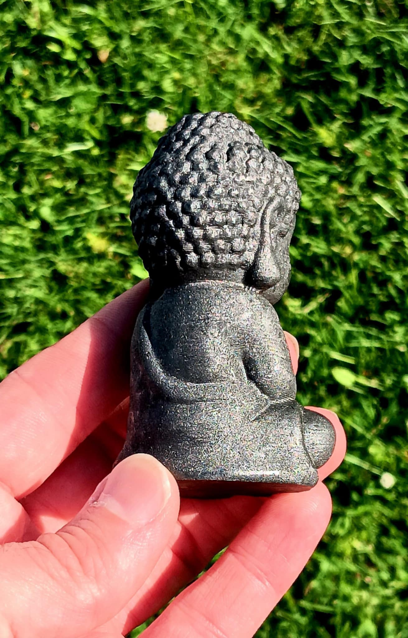 Brand New Carving: Shungite Meditating Buddha 3.25 Inches