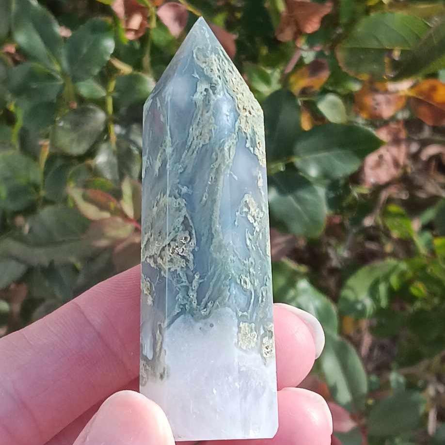 Obelisk: Moss Agate 3 inches