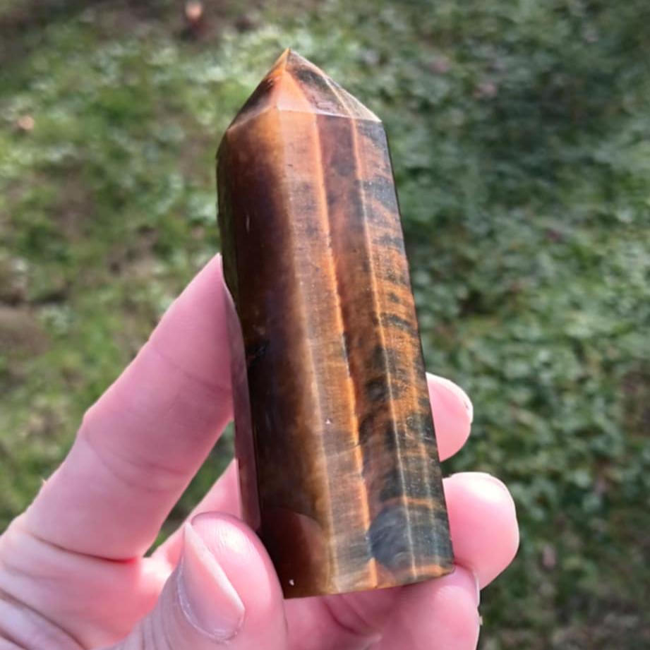 Brand New Obelisk: Tigers Eye 3 Inches